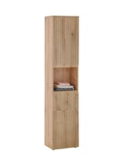 Julian Bowen Artisan Oak Austin Tall Cabinet - Image 3 of 12