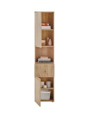 Julian Bowen Artisan Oak Austin Tall Cabinet - Image 6 of 12