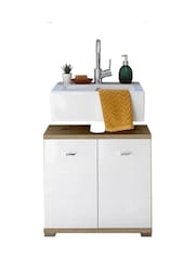 Julian Bowen Artisan Oak White Pool Under Sink Cabinet - Image 3 of 9