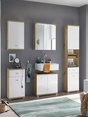 Julian Bowen Artisan Oak White Pool Under Sink Cabinet - Image 9 of 9