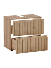 Julian Bowen Artisan Oak Austin 2 Drawer Under Sink 2 Drawer Cabinet - Image 4 of 12