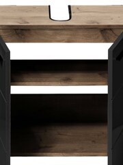 Julian Bowen Viking Oak Black Vista Under Sink Cabinet - Image 10 of 13