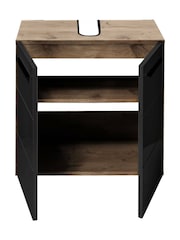 Julian Bowen Viking Oak Black Vista Under Sink Cabinet - Image 6 of 13