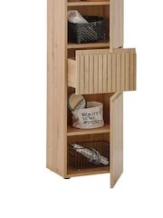 Julian Bowen Artisan Oak Austin 2 Door and 1 Drawer Narrow Cabinet - Image 10 of 12