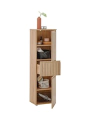 Julian Bowen Artisan Oak Austin 2 Door and 1 Drawer Narrow Cabinet - Image 4 of 12