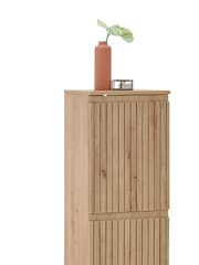 Julian Bowen Artisan Oak Austin 2 Door and 1 Drawer Narrow Cabinet - Image 7 of 12