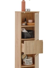 Julian Bowen Artisan Oak Austin 2 Door and 1 Drawer Narrow Cabinet - Image 9 of 12