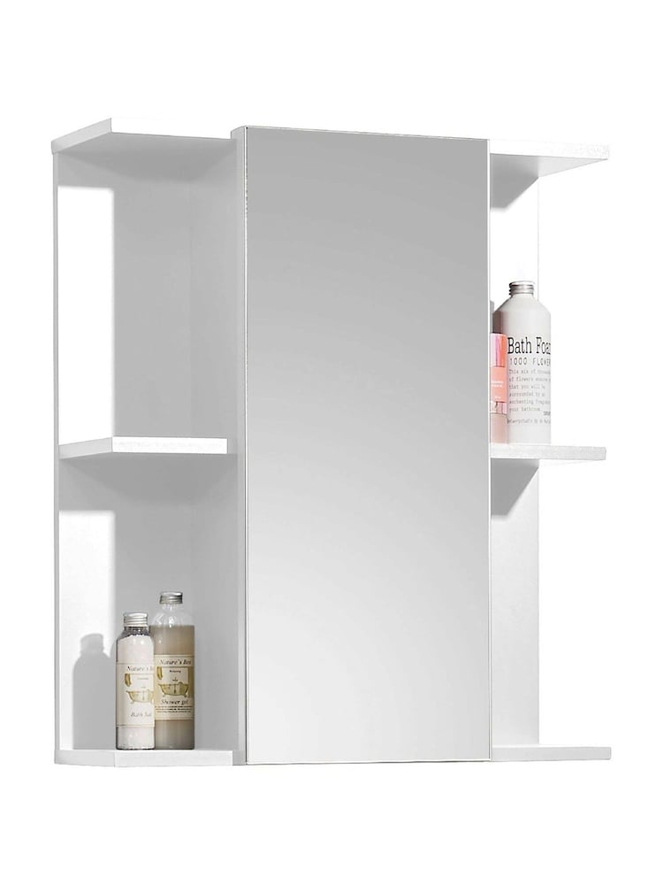 Julian Bowen White Mirror Mandy 1 Door Mirrored 1 Door Cabinet - Image 2 of 9