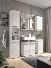 Julian Bowen White Mirror Mandy 1 Door Mirrored 1 Door Cabinet - Image 9 of 9