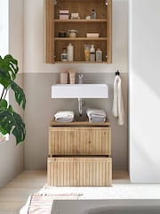 Julian Bowen Artisan Oak Austin Mirrored Cabinet - Image 12 of 13