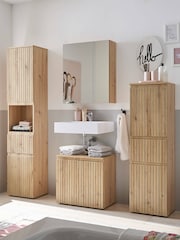 Julian Bowen Artisan Oak Austin Mirrored Cabinet - Image 13 of 13