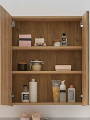 Julian Bowen Artisan Oak Austin Mirrored Cabinet - Image 7 of 13