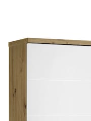 Julian Bowen Artisan Oak White Pool Wall Cabinet - Image 6 of 10