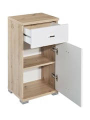 Julian Bowen Artisan Oak White Pool Storage Cabinet - Image 3 of 10