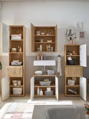 Julian Bowen Artisan Oak Austin 2 Drawer Under Sink 2 Door Cabinet - Image 13 of 13