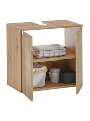 Julian Bowen Artisan Oak Austin 2 Drawer Under Sink 2 Door Cabinet - Image 4 of 13