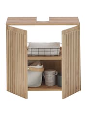 Julian Bowen Artisan Oak Austin 2 Drawer Under Sink 2 Door Cabinet - Image 6 of 13