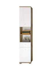 Julian Bowen Artisan Oak White Pool Tall Cabinet - Image 4 of 10