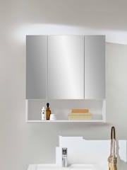 Julian Bowen White Mirror Mandy 1 Door Mirrored 3 Door Cabinet - Image 1 of 8