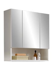 Julian Bowen White Mirror Mandy 1 Door Mirrored 3 Door Cabinet - Image 2 of 8