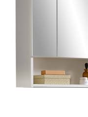 Julian Bowen White Mirror Mandy 1 Door Mirrored 3 Door Cabinet - Image 5 of 8