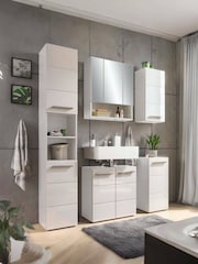 Julian Bowen White Mirror Mandy 1 Door Mirrored 3 Door Cabinet - Image 8 of 8