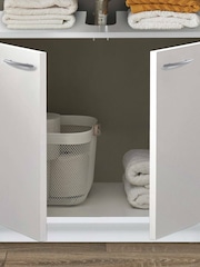 Julian Bowen White Smash Under Sink Cabinet - Image 8 of 9