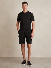 Черный - шорты-карго Reiss Oliver Interlock - Изображение 1 из 6