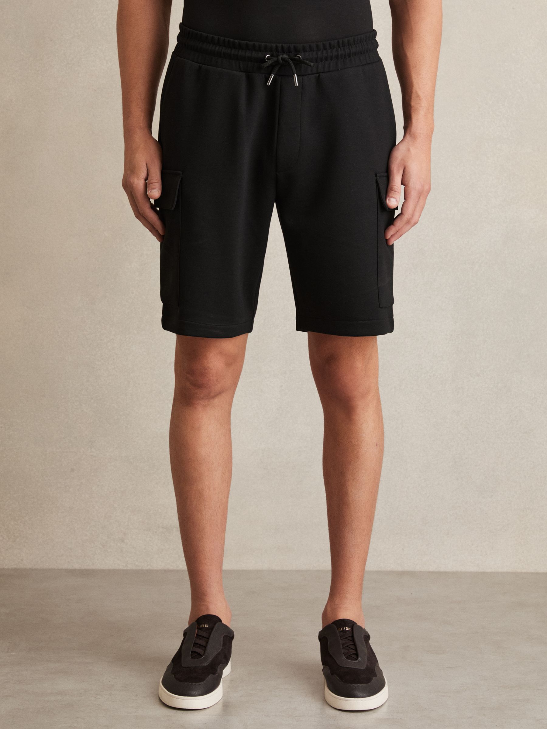 Buy Reiss Black Oliver Interlock Cargo Shorts from Next USA