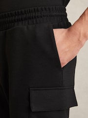 Черный - шорты-карго Reiss Oliver Interlock - Изображение 4 из 6