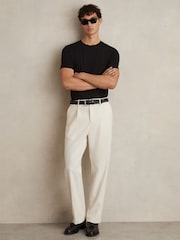 Reiss Off White Garnet Straight-Leg Trousers - Image 1 of 6