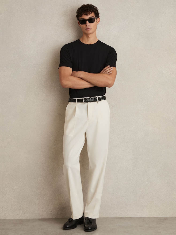 Reiss Off White Garnet Straight-Leg Trousers - Image 1 of 6