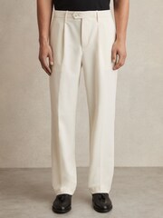 Reiss Off White Garnet Straight-Leg Trousers - Image 3 of 6