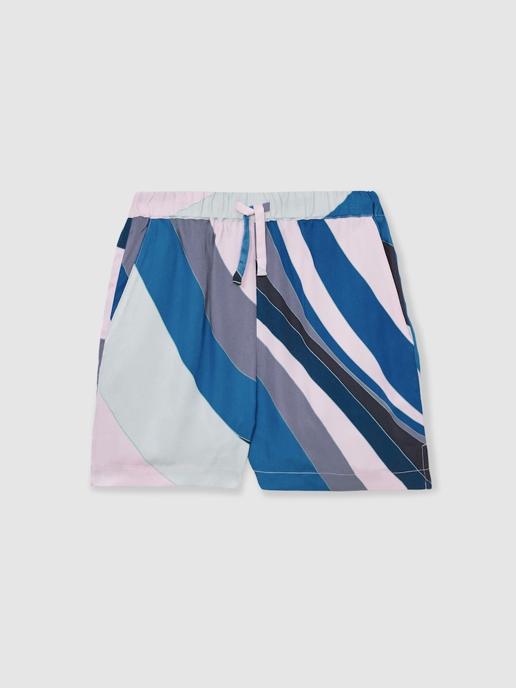 Reiss Tommi Printed Drawstring-Waist Shorts - Imagen 1 de 4