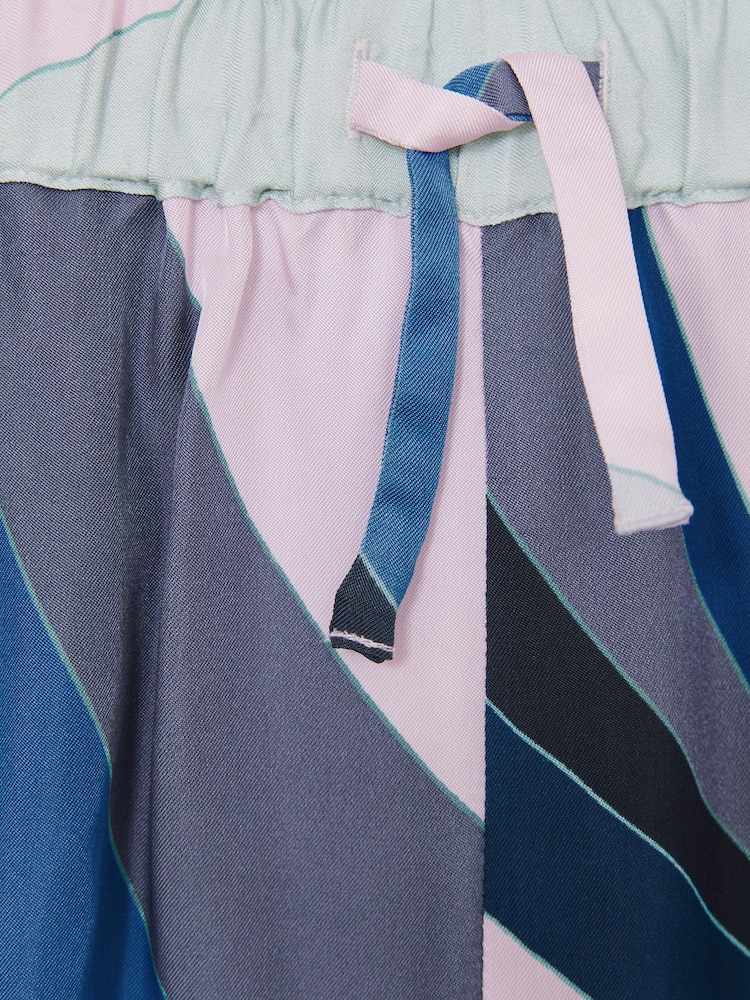 Reiss Blue Print Tommi Printed Drawstring-Waist Shorts - Image 5 of 5