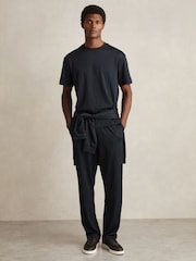 Reiss Marr Wave-Jacquard Drawstring Trousers - Imagen 1 de 6