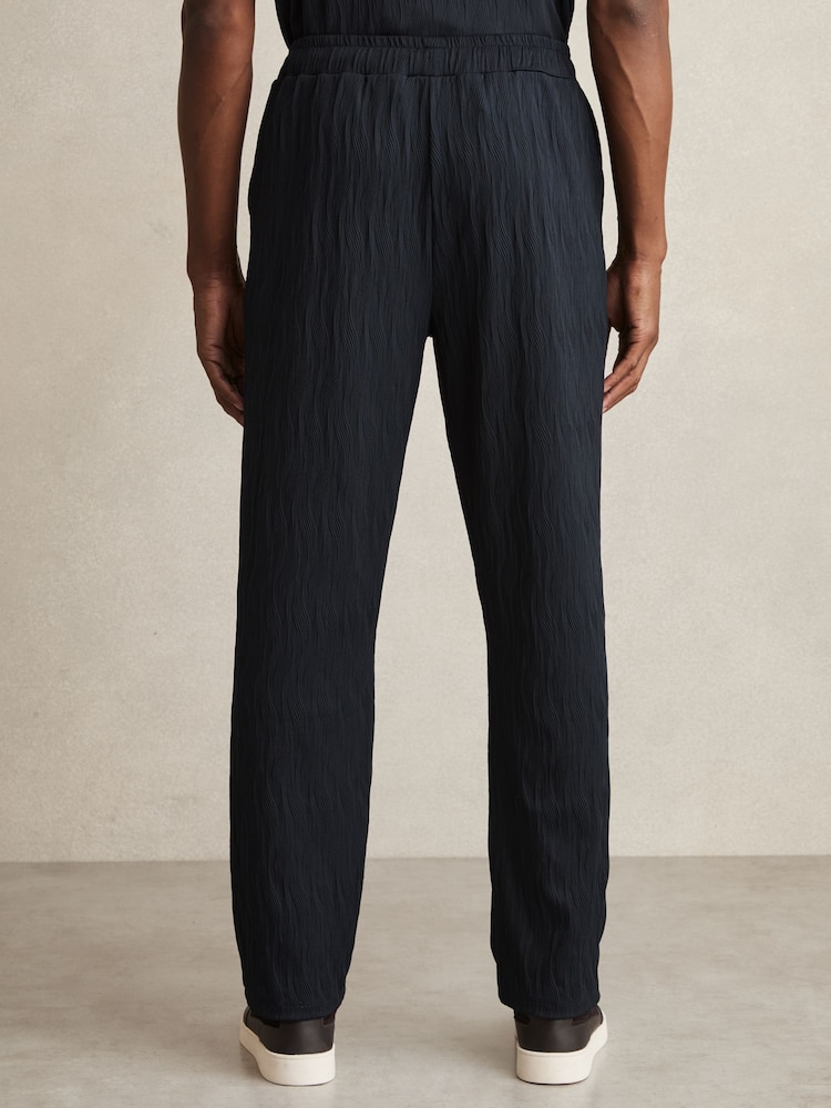 Reiss Marr Wave-Jacquard Drawstring Trousers - Image 5 of 6
