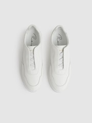 Reiss White Lane Leather Elasticated-Lace Trainers - Image 3 of 5