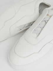 Reiss White Lane Leather Elasticated-Lace Trainers - Image 4 of 5