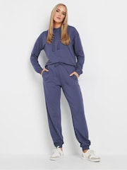Long Tall Sally Blue Chunky Drawcord Cuffed Joggers - Image 1 of 5
