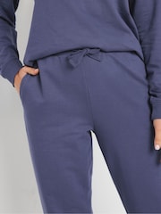 Long Tall Sally Blue Chunky Drawcord Cuffed Joggers - Image 4 of 5