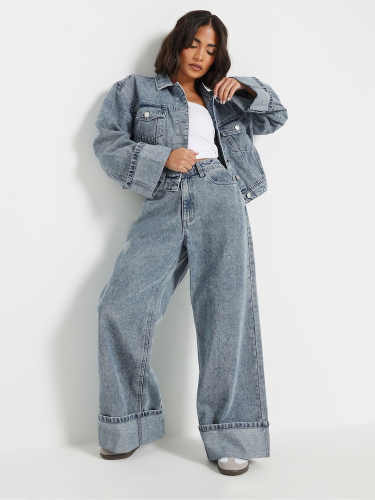 PixieGirl Petite Fold Over 100% Cotton Jacket - Image 1 of 6