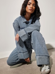 PixieGirl Petite Fold Over 100% Cotton Jacket - Image 5 of 6