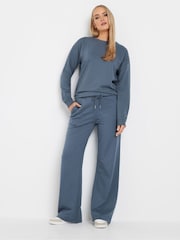 Long Tall Sally Blue Wide Leg Joggers - Image 1 of 5