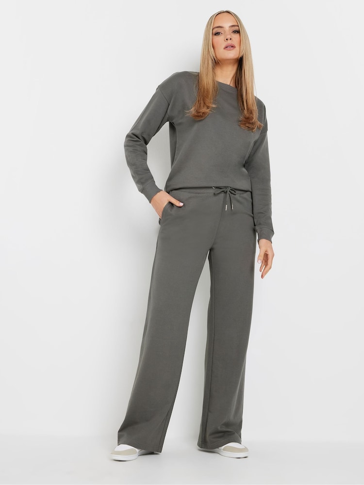 Long Tall Sally Grey Wide Leg Joggers - Image 1 of 6