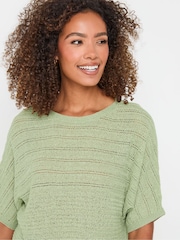 M&Co Green Slash Neck Short Sleeve Jumper - Image 4 of 5