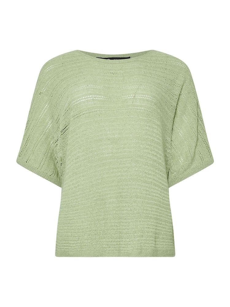M&Co Green Slash Neck Short Sleeve Jumper - Image 5 of 5 M&Co Green Slash Neck Short Sleeve Jumper - Image 5 of 5