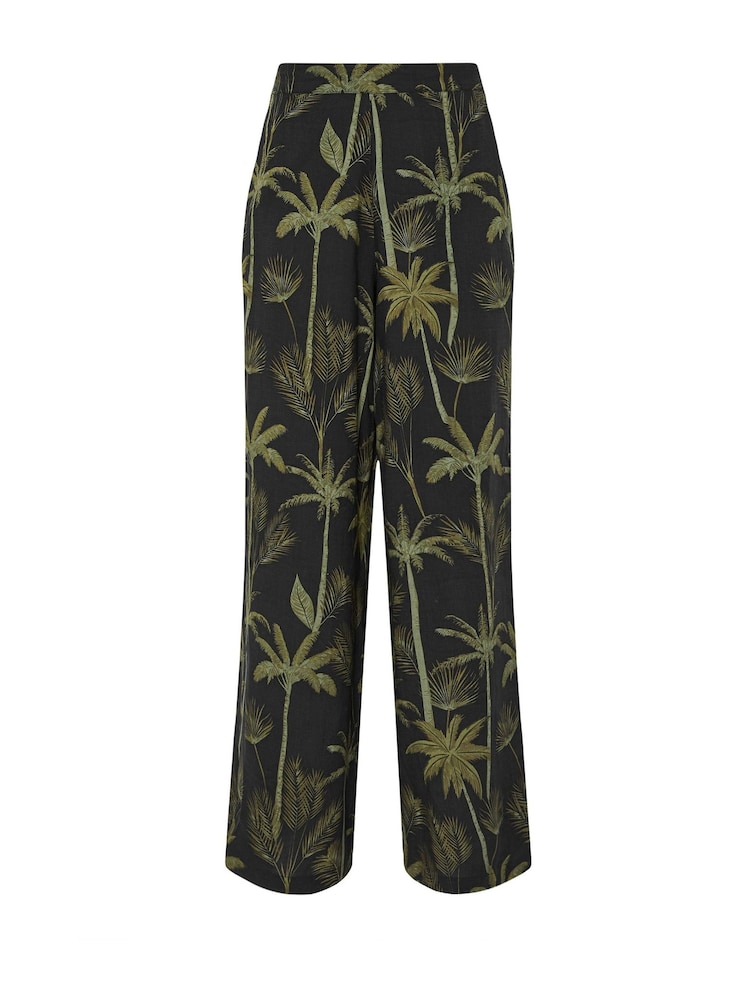 Long Tall Sally Green Wide Leg Trousers - Image 1 of 1