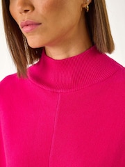 Roman Pink Ribbed High Neck Knit Jumper - Image 5 of 5