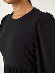 Roman Black Jersey Mix Stretch Midi Dress - Image 5 of 5